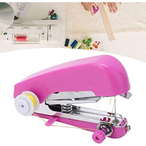 Mini Machine à Coudre Manuelle Artisanat DIY Portable Rose Acier Inoxydable Léger Poche Machine à Coudre pour Usage Domestique et Voyage (1/5)