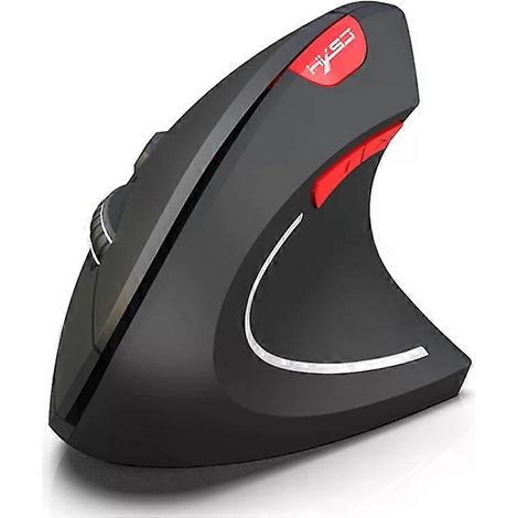 Souris verticale sans fil - 2400 DPI, 6 boutons, design ergonomique, HXSJ Noir (1/2)