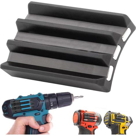 Supporto magnetico per punte da trapano  Supporto magnetico universale per punte da cacciavite - Potente magnete per trapani a percussione, sostiene 3 punte da trapano sul lato del trapano