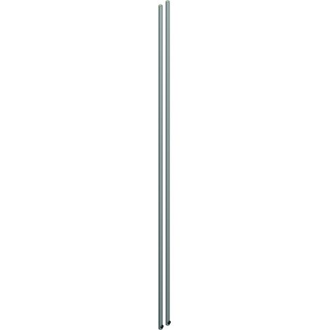 La Croisee Ds – Jeu de tringles alu 2X1250 mm – Accessoire de fixation pour crémone – Gris alu RAL9006 – Conformes aux normes françaises