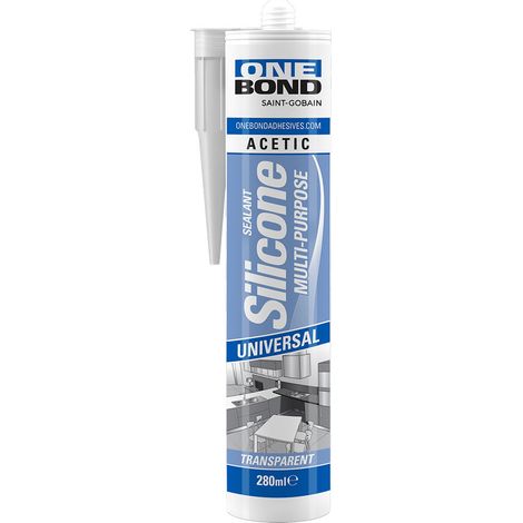 Silicone Acetico Multiuso Trasparente Onebond 12 Pezzi 280 ml