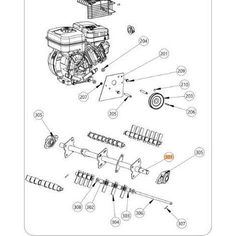 EJE DE ROTOR ORIGINAL EMAK KVKI02020203