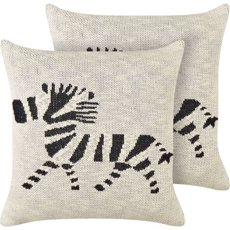 Dekokissen 2er Set JABORI Baumwolle 45 x 45 cm Beige (1/5)