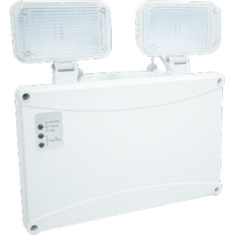 Hi-Spec Lu Congo LED Emergency Twin Spot - Wall-Mounted Cool White Emergency Light