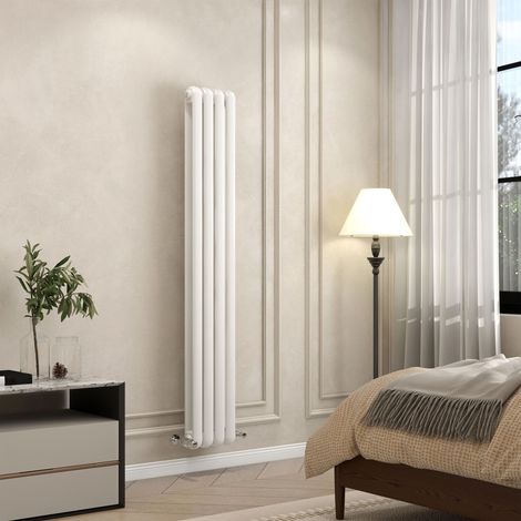 AVER-GROWTH 1600x264mm Vertical Modern Column Radiator White (1/5)