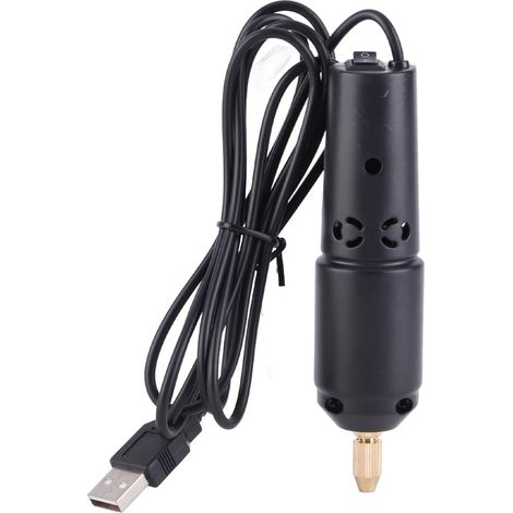 Mini perceuse électrique, rotation à 360 degrés, outil rotatif USB, perçage, polissage, meulage, ensemble pour pierre de jade, ponçage, polissage, perçage (1/5)