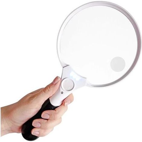 Grande Loupe avec Éclairage à LED – Lentilles de Grossissement 2X 4X 25X – Meilleure Loupe Géante avec Lumière pour la Lecture, l’Exploration, l’Inspection, Cartes du Monde, Journaux (1/4)