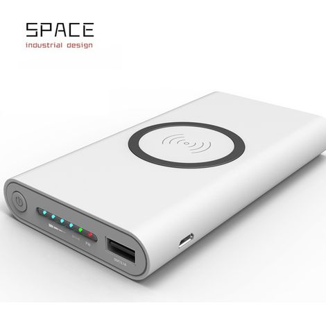 Boîtier de Charge Portable DIY avec Batterie Li-ion 10000mAh et Charge Rapide USB-C - Gris (1/5)