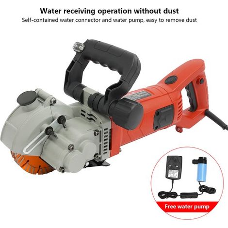 5" Wall Chaser Slotting Machine 3000W Wall Groove Cutting Concrete Saw UK Plug (1/5)