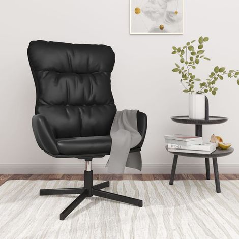 Chaise de relaxation Fauteuil relax - Noir Similicuir BonneVie-19205 (1/5)