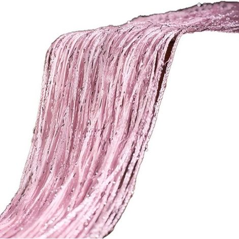 2-teiliges Quastengardinen-Set – 90 x 190 cm – Unifarben mit Glitzer – Ideal für Hochzeiten – Elegant & stilvoll – Grün (1/5)