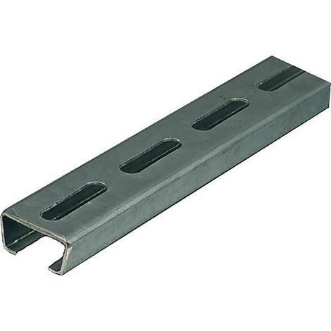 Rail profile-C zingué troué 2000x35x18mm epaisseur 1,50 mm largeur de glissement 16,5 mm