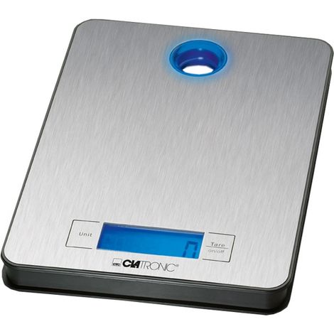 Cucina in acciaio inox display LCD scala digitale Batteria Tara Clatronic KW 3412 (1/2)