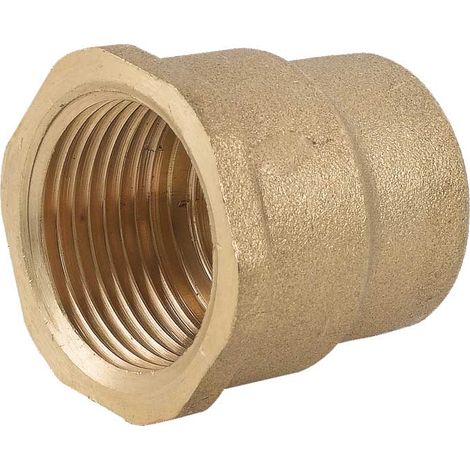 MANICOTTO RIDOTTO FEMMINA/FEMMINA IN OTTONE GIALLO 1"1/4 x