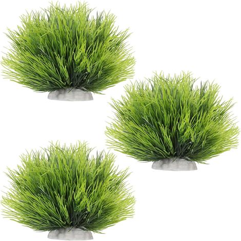 Lot de 3 plantes artificielles pour bassin - Décoration d'aquarium - Plantes aquatiques - Pour étang à poissons - Décoration d'aquarium (1/5)