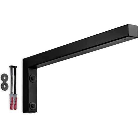SOTECH Wandkonsole Regalkonsole Waschtischkonsole in L-Form 450 x 150 x 30 mm, schwarz matt pulverbeschichtet, 1 Stück