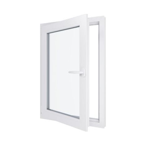 Finestra in PVC - Triplo vetro - Bianco - 700 mmx1000 mm cm