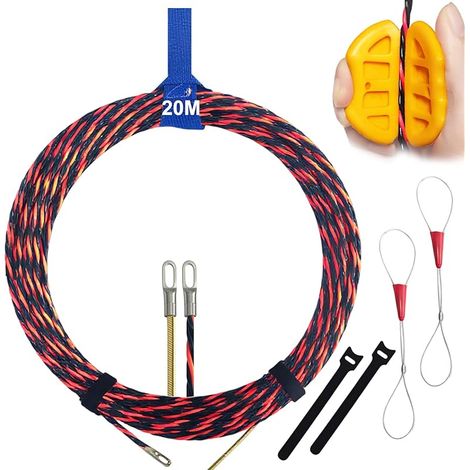 Spirale de traction de câble de 20 m, avec 2 ressorts de guidage (1/5)