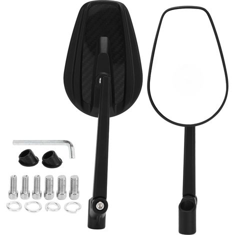 Rétroviseur large angle clair 1 paire pour moto Suzuki Cruiser et Chopper Boulevard M109R, avec boulon M8 M10 de remplacement (1/5)