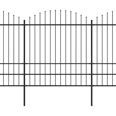 Maison Exclusive - Gartenzaun mit Speerspitze Stahl 1781,5 x 200