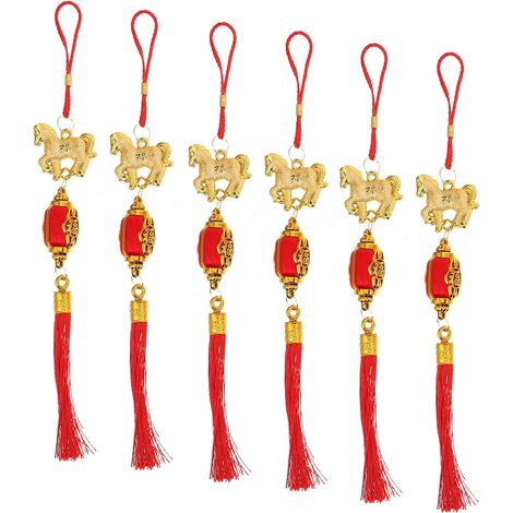 Ensemble de 6 décorations suspendues pour le Nouvel An chinois – Porte-bonheur (1/5)