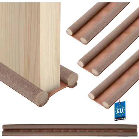 KOTARBAU® 3 pcs Boudin De Porte Isolant - Polyéthylène Mousse - 95 cm - Brun - Découpable - 30 mm - Bas de Porte Anti Courant d'air - Protection Acoustique (1/5)