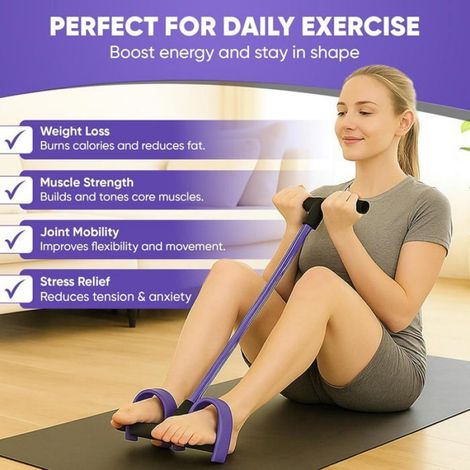 Pédale de Élastique Fitness Corde De Tension, 6 Tube Multifonctionnelle Bande de Résistance Sit-up Bodybuilding Expander (1/5)