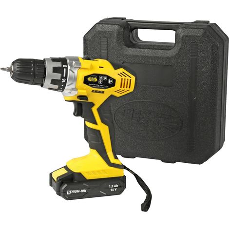 Rhino 16V Trapano avvitatore cordless nero ergonomico