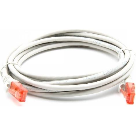 Câble réseau ethernet RJ45 CAT 6 U/UTP Blanc 3m Gigabit LAN ordinateur console jeux-vidéo (1/4)