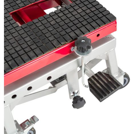 Mw Tools – Lève-moto hydraulique mobile 135 kg – Hauteur levée 870 mm – Table 410 x 340 mm – 4 roues pivotantes – MSB135 — vue 4