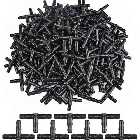 100 pièces outil d'irrigation de jardin pour 4/7 T 4/7 mm connexion de tuyau de système de goutte à goutte (4/7 tee positif) (1/5)