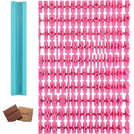 Tampon à biscuits en forme de lettre, de chiffre ou d'alphabet, emporte-pièce pour fondant et biscuits en relief (1/5)
