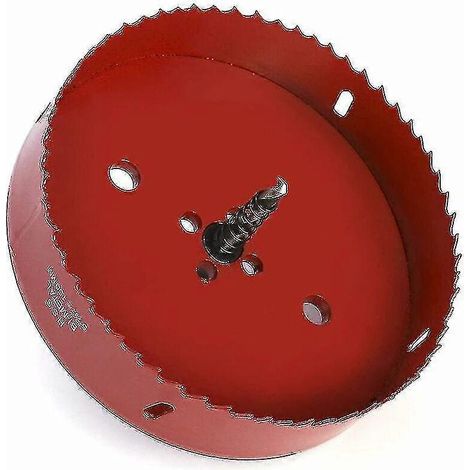 Bi-metal Hole Saw 150 Mm, Hss M42 High Speed Steel, With Hexagonal Shank And Drill Bit For Aluminium, Iron And Wood (1/4)