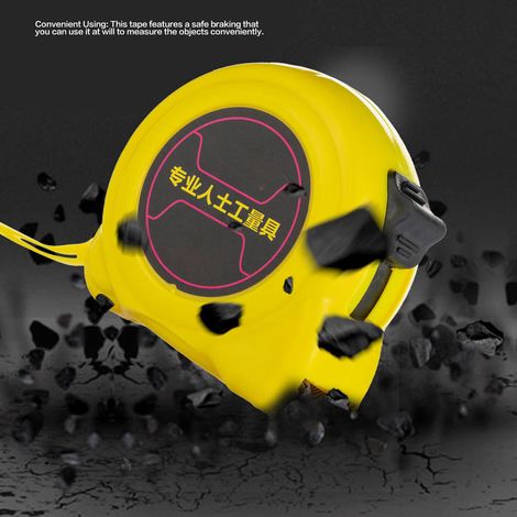 Mètre ruban en acier inoxydable 3-10 mètres, mini règle de menuiserie, ruban à mesurer rétractable automatique, ruban à mesurer circulaire 5 mètres 25 mm (1/5)
