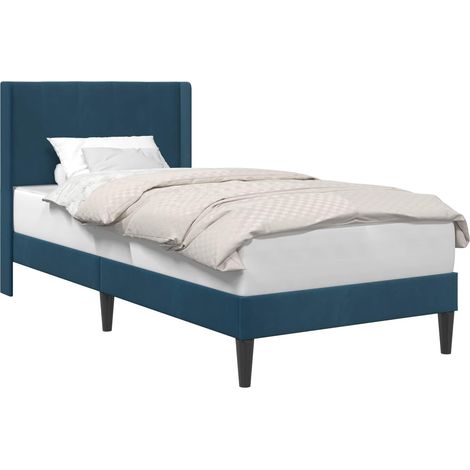 Maison Exclusive - Struttura del letto con testiera Blu 80 x 200 cm Velluto
