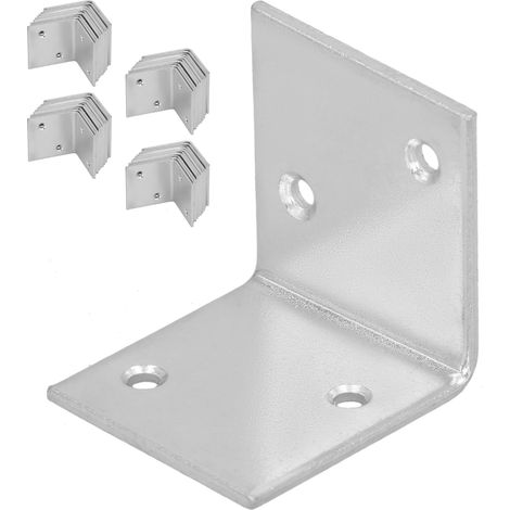 Conector angular para carpintería KOTARBAU® de acero inoxidable galvanizado de 35 x 35 x 35 mm, juego de 50 piezas.