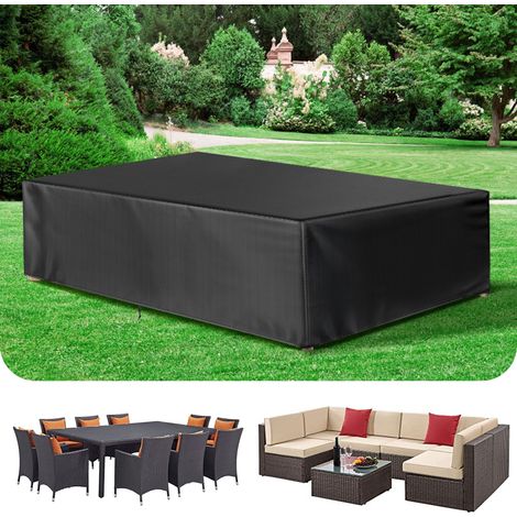 Housse de protection pour table et chaises de jardin 180x120x74cm,Imperméable 420D Oxford,résistant aux UV,pour meubles extérieurs (1/5)