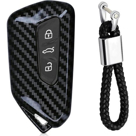Coque de clé de voiture compatible avec VW Golf 8, coque de clé de voiture 3 touches, VW Golf 8 avec porte-clés (1/5)