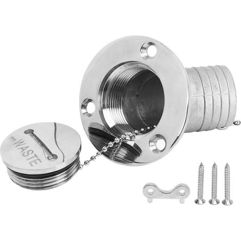 Remplissage de pont de bateau avec capuchon à clé, quincaillerie marine en acier inoxydable pour yacht et camping-car, angle de 45 degrés, diamètre de 1,5 pouce (38 mm). (1/5)
