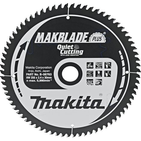Makita Kreissägeblatt, MAKBLADE PLUS 255 x 30 mm • 72 Zähne