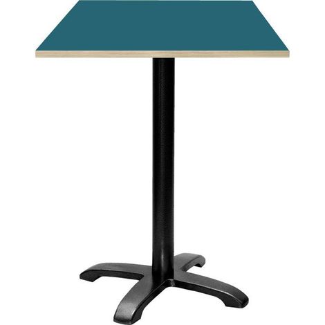 Mange-debout 60 x 60 cm - modèle Bazila bleu prusse chants bois