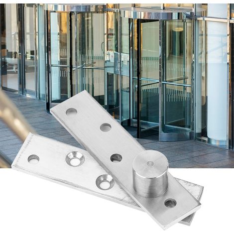 2 charnières pivotantes à 360° en acier inoxydable (2 pièces), pièces de quincaillerie pour charnières à pivot supérieur et inférieur, axe excentrique (1/5)