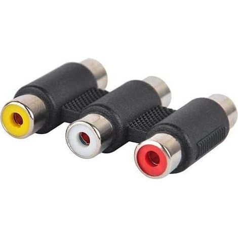 Adaptador triple hembra  Toma de 3 vías  Adaptador de 3 vías  Conector  Acoplador  Audio y vídeo