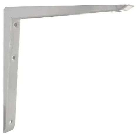 Console équerre carrée en acier et époxy blanc, 300x300mm.