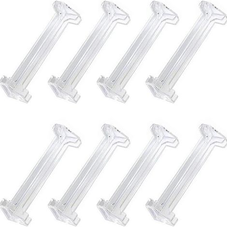 Ensemble de 8 pièces comprenant un cache-poussière d'angle en forme de L pour persienne verticale, un clip de positionnement en plastique transparent, un déflecteur de persienne et une rainure.