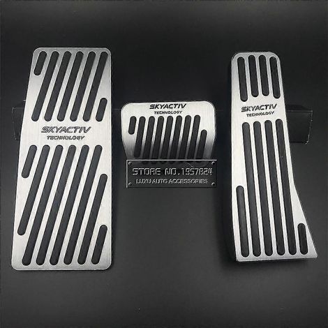 Revêtement de pédale de frein et d'accélérateur en aluminium pour voiture, compatible avec Mazda 3 Axela BP CX-30 CX30 (2019-2022). (1/5)