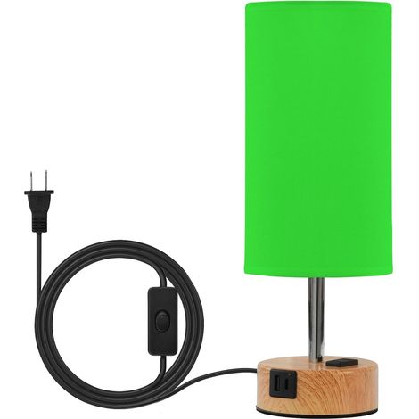 Yuiboo Petite lampe de table vert citron pour chambre à coucher (1/5)
