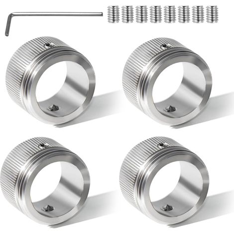 Lot de 4 adaptateurs de thermostat de radiateur M30 x 1,5 - Tête thermostatique en acier inoxydable 304 - Accessoires de radiateur (1/5)