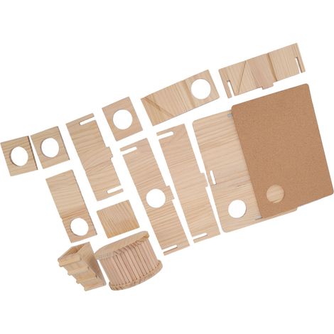 Maison-échelle en bois pour hamster, plateforme résistante à l'usure avec cachette pour petits animaux de compagnie comme les chinchillas et les lapins. (1/5)