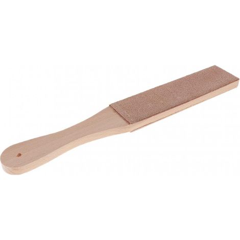 Couteaux non polis, cuir à manche en bois, affûteur, pâte à polir (1/5)